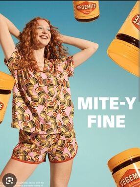 VHTF Peter Alexander x Vegemite Pink PJ Set SZ 2+ (Plus) Matching Awesome Aussie